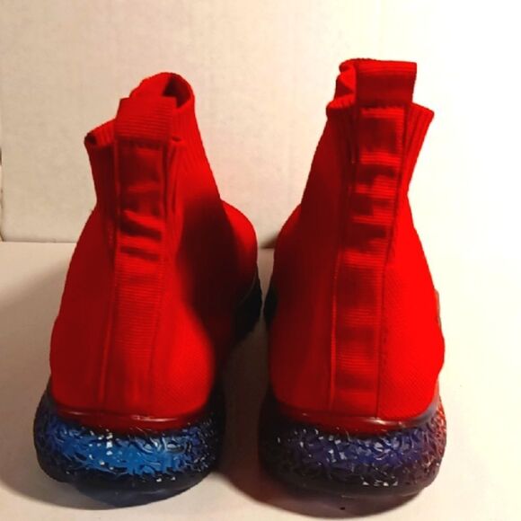 Cape Robbin Stylish Red Sock Sneakers Sz 10 - Picture 4 of 10